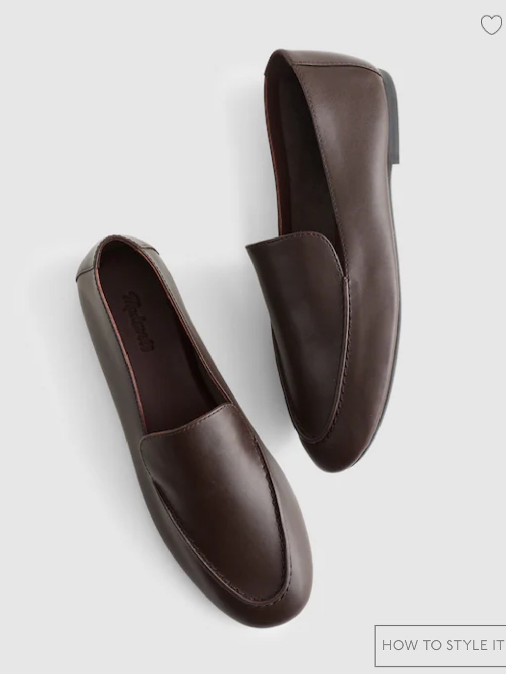 Madewell Dolli Glove Loafer in Dark Carob 7.5 Women’s